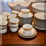 P04. Faberge “Empress Elisabeth” gold-rimmed china. 